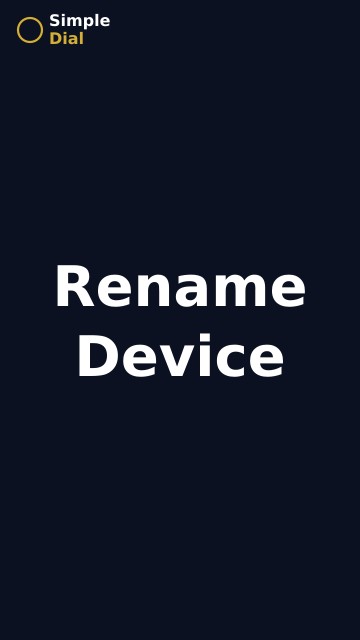 Rename Device